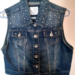 Girls Justice Denimn Vest - Size 18 girls
